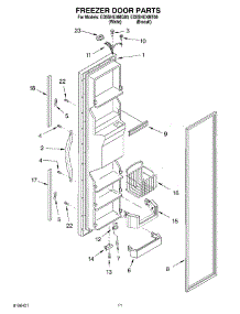 07 - Freezer Door Parts parts for Whirlpool Refrigerator ED5SHEXMQ00 from AppliancePartsPros.com