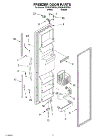 07 - Freezer Door Parts parts for Whirlpool Refrigerator ED5RHEXMQ00 from AppliancePartsPros.com