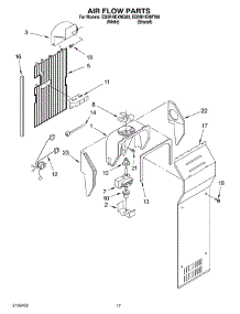 10 - Air Flow Parts parts for Whirlpool Refrigerator ED5RHEXMQ00 from AppliancePartsPros.com