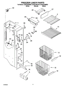 04 - Freezer Liner Parts parts for Whirlpool Refrigerator ED5SHAXMB00 from AppliancePartsPros.com