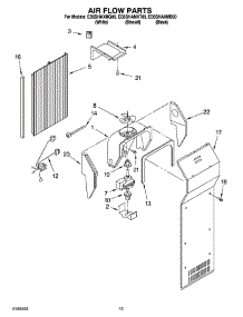 09 - Air Flow Parts parts for Whirlpool Refrigerator ED5SHAXMB00 from AppliancePartsPros.com