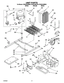 11 - Unit Parts parts for Whirlpool Refrigerator ED5SHAXMB00 from AppliancePartsPros.com