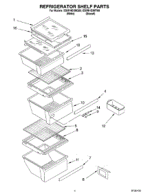 03 - Refrigerator Shelf Parts parts for Whirlpool Refrigerator ED5RHEXMT00 from AppliancePartsPros.com