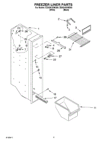 04 - Freezer Liner Parts parts for Whirlpool Refrigerator ED2GHGXMQ00 from AppliancePartsPros.com