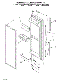 06 - Refrigerator Door Parts parts for Whirlpool Refrigerator ED5FHEXMQ00 from AppliancePartsPros.com