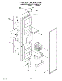 07 - Freezer Door Parts parts for Whirlpool Refrigerator ED2SHEXMQ00 from AppliancePartsPros.com