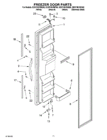 07 - Freezer Door Parts parts for Whirlpool Refrigerator ED5FHEXMQ00 from AppliancePartsPros.com