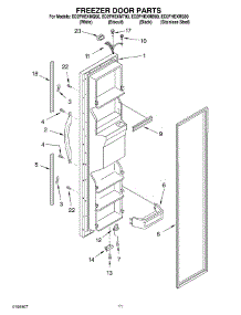 07 - Freezer Door Parts parts for Whirlpool Refrigerator ED2FHEXMT00 from AppliancePartsPros.com