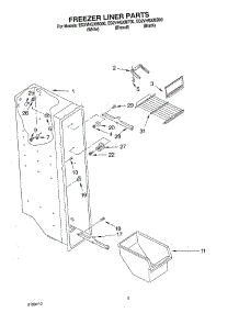 04 - Freezer Liner Parts parts for Whirlpool Refrigerator ED2VHGXMT00 from AppliancePartsPros.com