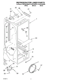 02 - Refrigerator Liner Parts parts for Whirlpool Refrigerator ED2VHGXMQ00 from AppliancePartsPros.com