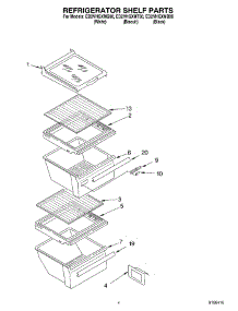 03 - Refrigerator Shelf Parts parts for Whirlpool Refrigerator ED2VHGXMQ00 from AppliancePartsPros.com