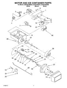 05 - Motor And Ice Container Parts parts for Whirlpool Refrigerator ED2VHGXMQ00 from AppliancePartsPros.com