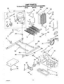 09 - Unit Parts parts for Whirlpool Refrigerator ED2VHGXMQ00 from AppliancePartsPros.com