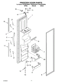 07 - Freezer Door Parts parts for Whirlpool Refrigerator ED2SHAXMT00 from AppliancePartsPros.com