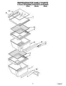 03 - Refrigerator Shelf Parts parts for Whirlpool Refrigerator ED5GHGXMQ00 from AppliancePartsPros.com