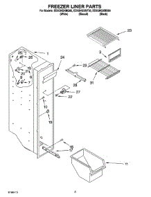 04 - Freezer Liner Parts parts for Whirlpool Refrigerator ED5GHGXMQ00 from AppliancePartsPros.com