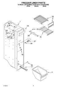 04 - Freezer Liner Parts parts for Whirlpool Refrigerator ED5VHGXMT00 from AppliancePartsPros.com