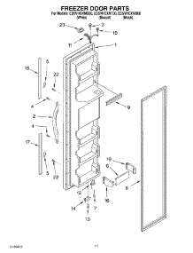 07 - Freezer Door Parts parts for Whirlpool Refrigerator ED5VHGXMT00 from AppliancePartsPros.com