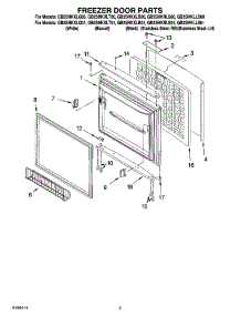 03 - Freezer Door Parts parts for Whirlpool Refrigerator GB2SHKRLS00 from AppliancePartsPros.com