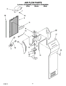 10 - Air Flow Parts parts for Whirlpool Refrigerator ED5GHGXMQ00 from AppliancePartsPros.com