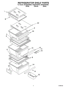 03 - Refrigerator Shelf Parts parts for Whirlpool Refrigerator ED2SHAXMB00 from AppliancePartsPros.com