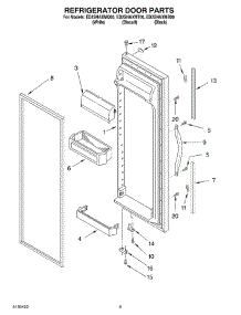 06 - Refrigerator Door Parts parts for Whirlpool Refrigerator ED2SHAXMQ00 from AppliancePartsPros.com