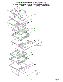 03 - Refrigerator Shelf Parts parts for Whirlpool Refrigerator ED2FHEXMS00 from AppliancePartsPros.com