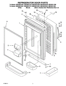 05 - Refrigerator Door Parts parts for Whirlpool Refrigerator GB2SHKXLT00 from AppliancePartsPros.com
