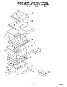 03 - Refrigerator Shelf Parts parts for Whirlpool Refrigerator ED5CHQXKT03 from AppliancePartsPros.com
