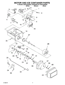 05 - Motor And Ice Container Parts parts for Whirlpool Refrigerator ED5CHQXKT03 from AppliancePartsPros.com