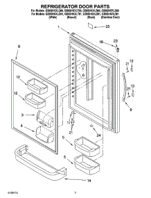 05 - Refrigerator Door Parts parts for Whirlpool Refrigerator GB9SHKRLS00 from AppliancePartsPros.com