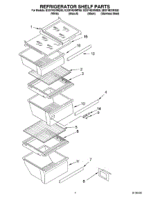 03 - Refrigerator Shelf Parts parts for Whirlpool Refrigerator ED5FHEXMB00 from AppliancePartsPros.com
