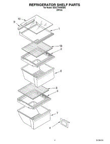 03 - Refrigerator Shelf Parts parts for Whirlpool Refrigerator ED5GTNXMQ00 from AppliancePartsPros.com