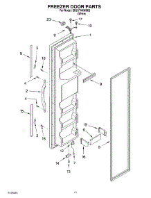 07 - Freezer Door Parts parts for Whirlpool Refrigerator ED5GTNXMQ00 from AppliancePartsPros.com
