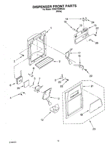 08 - Dispenser Front Parts parts for Whirlpool Refrigerator ED5GTNXMQ00 from AppliancePartsPros.com