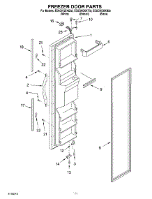 07 - Freezer Door Parts parts for Whirlpool Refrigerator ED5CHQXKT03 from AppliancePartsPros.com
