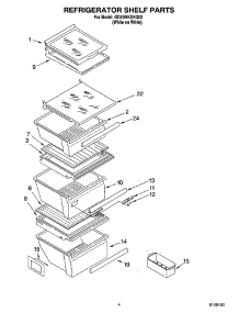 03 - Refrigerator Shelf Parts parts for Whirlpool Refrigerator GD2SHKXKQ02 from AppliancePartsPros.com