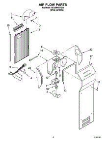 05 - Air Flow Parts parts for Whirlpool Refrigerator GD2SHKXKQ02 from AppliancePartsPros.com