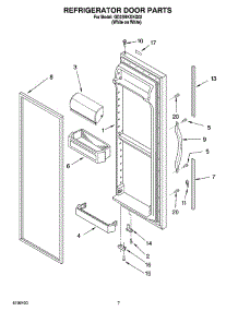 06 - Refrigerator Door Parts parts for Whirlpool Refrigerator GD2SHKXKQ02 from AppliancePartsPros.com