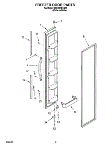 07 - Freezer Door Parts parts for Whirlpool Refrigerator GD2SHKXKQ02 from AppliancePartsPros.com