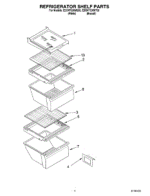 03 - Refrigerator Shelf Parts parts for Whirlpool Refrigerator ED5NTGXMT00 from AppliancePartsPros.com