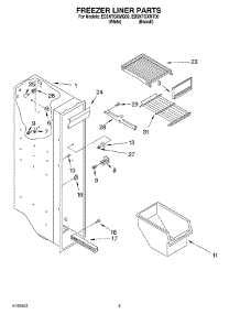 04 - Freezer Liner Parts parts for Whirlpool Refrigerator ED5NTGXMT00 from AppliancePartsPros.com