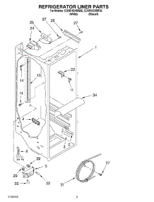 02 - Refrigerator Liner Parts parts for Whirlpool Refrigerator ED5RHGXMQ00 from AppliancePartsPros.com