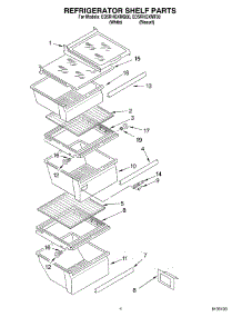 03 - Refrigerator Shelf Parts parts for Whirlpool Refrigerator ED5RHGXMQ00 from AppliancePartsPros.com