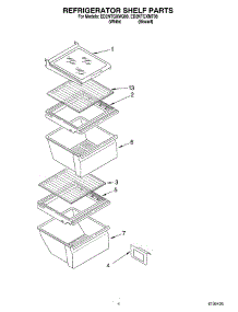 03 - Refrigerator Shelf Parts parts for Whirlpool Refrigerator ED2NTGXMT00 from AppliancePartsPros.com