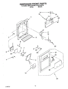 08 - Dispenser Front Parts parts for Whirlpool Refrigerator ED5NTGXMQ00 from AppliancePartsPros.com