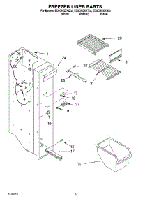 04 - Freezer Liner Parts parts for Whirlpool Refrigerator ED5CHQXKQ03 from AppliancePartsPros.com