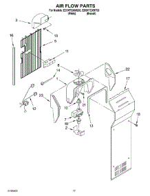 10 - Air Flow Parts parts for Whirlpool Refrigerator ED5NTGXMQ00 from AppliancePartsPros.com