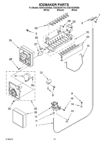 12 - Icemaker Parts, Parts Not Illustrated parts for Whirlpool Refrigerator ED5CHQXKQ03 from AppliancePartsPros.com