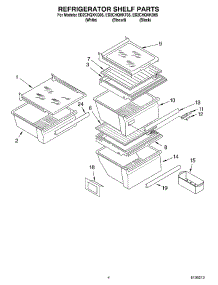03 - Refrigerator Shelf Parts parts for Whirlpool Refrigerator ED2CHQXKB05 from AppliancePartsPros.com